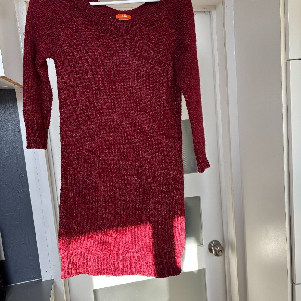 Joe Fresh red/purple sweater dress